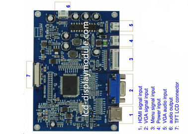 Kolorowy wyświetlacz HDMI Tft Hdmi 7 250cd/M2 Jasność 1024x600 Rozdzielczość